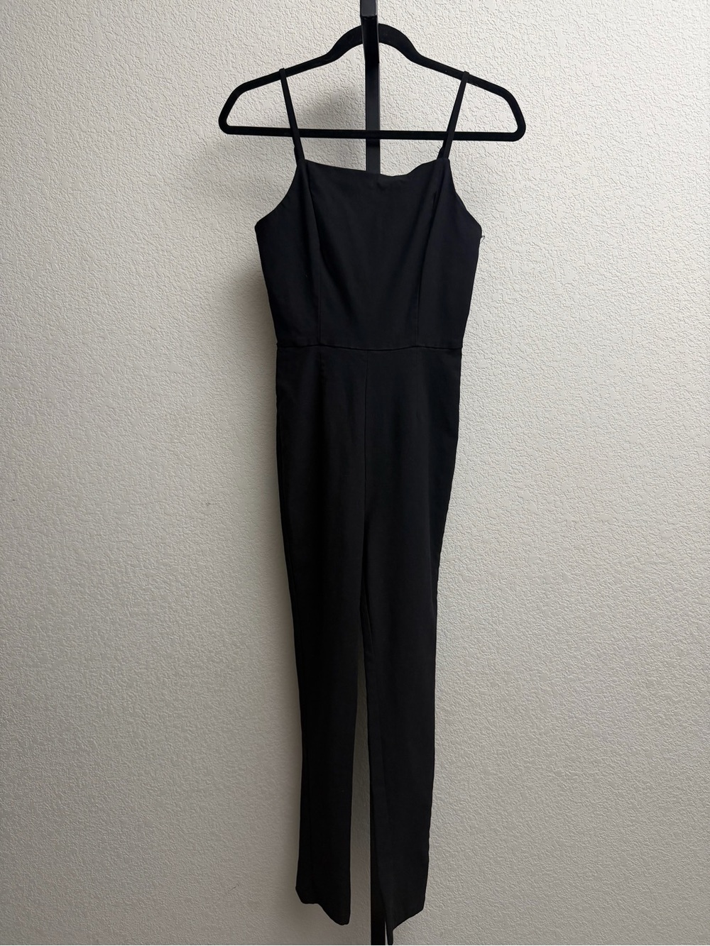 Haute Monde Women’s Classic Black Spaghetti-Strap Jumpsuit